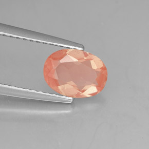 Labradorita andesina mel vermelho Natural 0.98ct, Transparente, Transparente/Translúcido