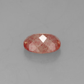 Andesina labradorita vermelho natural 1,18ct, transparente, transparente/translúcido
