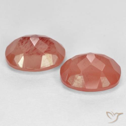 Pedras preciosas de Labradorita andesina vermelho médio natural de 3.02 ct, oval, VS