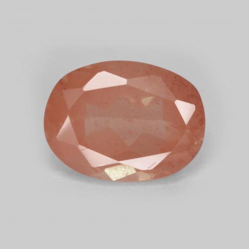 Andesina labradorita laranja natural 1,64ct, corte oval, VVS-VS