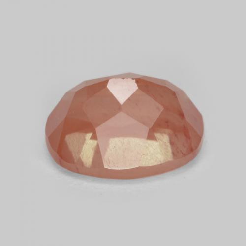 Andesina labradorita laranja natural 1,64ct, corte oval, VVS-VS
