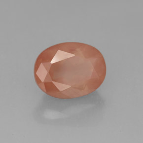 Andesina labradorita vermelho natural 2,05ct, corte oval, translúcido