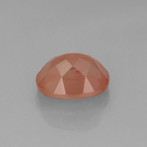Andesina labradorita vermelho natural 2,05ct, corte oval, translúcido