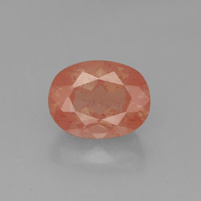 Labradorita andesina mel vermelho Natural 1.93ct, Corte Oval, Translúcido