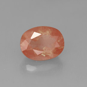 Labradorita andesina mel vermelho Natural 1.93ct, Corte Oval, Translúcido