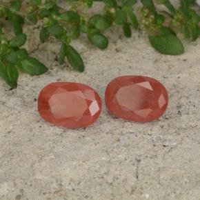 Pedras preciosas de Labradorita andesina mel vermelho natural de 1.92 ct, Corte Oval, Translúcido