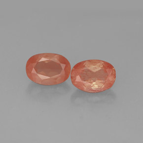 Pedras preciosas de andesina labradorita vermelho natural de  ct, transparente, transparente/translúcido