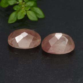 Pedras preciosas de Labradorita andesina Toranja Rosa natural de 2.90 ct, Corte Oval, Translúcido