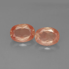 Pedras preciosas de andesina labradorita vermelho natural de  ct, corte oval, transparente