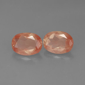Pedras preciosas de andesina labradorita vermelho natural de  ct, corte oval, transparente