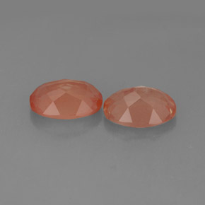 Pedras preciosas de andesina labradorita vermelho natural de  ct, corte oval, transparente