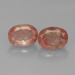 Pedras preciosas de Labradorita andesina mel vermelho natural de  ct, Corte Oval, Translúcido