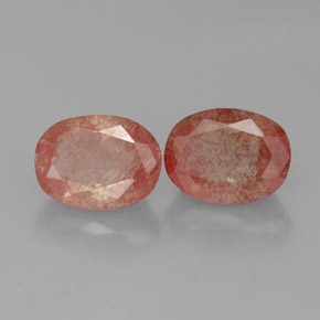 Pedras preciosas de Labradorita andesina mel vermelho natural de  ct, Corte Oval, Translúcido