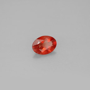 Andesina labradorita laranja natural 0,79ct, corte oval, VVS-VS