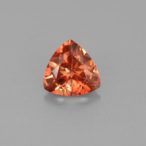 Andesina labradorita laranja natural 0,97ct, trillion, VVS-VS