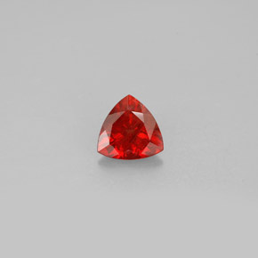 Andesina labradorita vermelho natural 0,84ct, trillion, VVS-VS