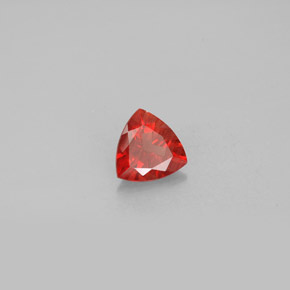 Andesina labradorita vermelho natural 0,84ct, trillion, VVS-VS