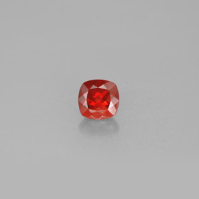 Andesina labradorita laranja natural 0,77ct, almofada cortada, VS