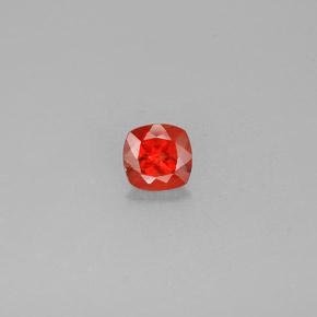 Andesina labradorita laranja natural 0,72ct, almofada cortada, VS
