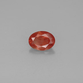 Andesina labradorita vermelho natural 1,00ct, corte oval, VS