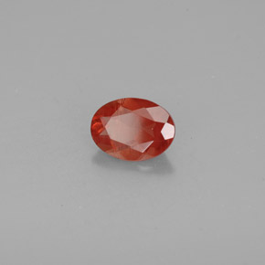 Andesina labradorita vermelho natural 1,00ct, corte oval, VS