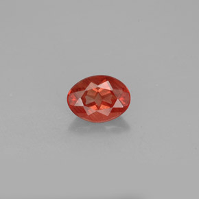 Andesina labradorita vermelho natural 1,03ct, corte oval, VS