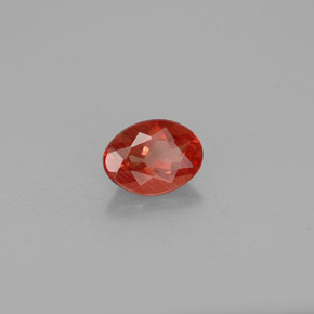 Andesina labradorita vermelho natural 1,03ct, corte oval, VS