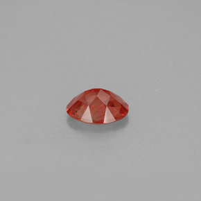Andesina labradorita vermelho natural 1,03ct, corte oval, VS