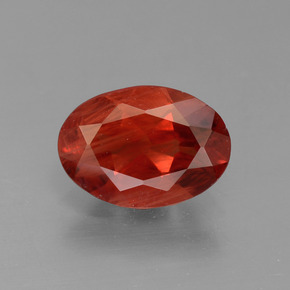 Andesina labradorita vermelho natural 0,79ct, corte oval, VS
