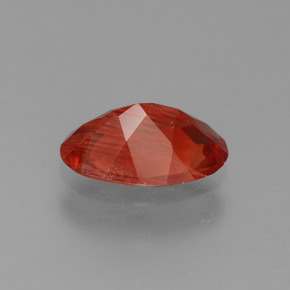 Andesina labradorita vermelho natural 0,79ct, corte oval, VS