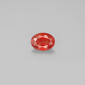 Andesina labradorita laranja natural 0,86ct, corte oval, VS-SI
