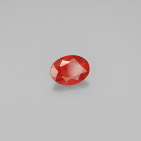 Andesina labradorita laranja natural 0,86ct, corte oval, VS-SI