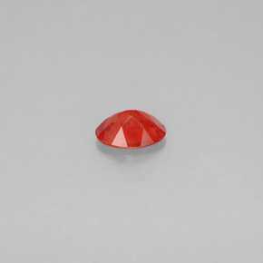 Andesina labradorita laranja natural 0,86ct, corte oval, VS-SI