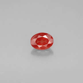 Andesina labradorita laranja natural 1,02ct, corte oval, VS-SI