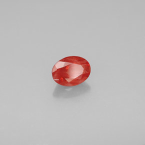 Andesina labradorita laranja natural 1,02ct, corte oval, VS-SI