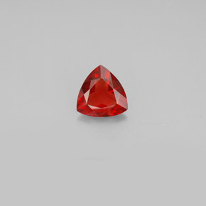Andesina labradorita vermelho natural 0,81ct, trillion, VS-SI