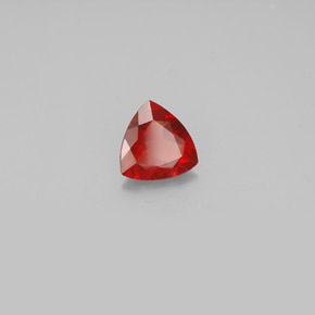 Andesina labradorita vermelho natural 0,81ct, trillion, VS-SI