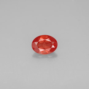 Andesina labradorita laranja natural 0,99ct, corte oval, SI