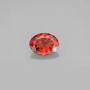 Andesina labradorita laranja natural 1,19ct, corte oval, SI
