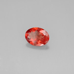 Andesina labradorita laranja natural 1,19ct, corte oval, SI