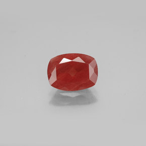 Andesina labradorita vermelho natural 1,06ct, almofada cortada, SI