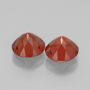 Pedras preciosas de andesina labradorita laranja natural de  ct, corte redondo, VS