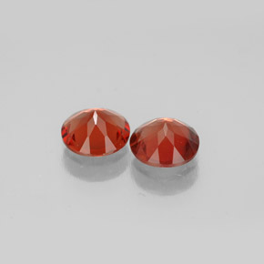 Pedras preciosas de andesina labradorita laranja natural de  ct, corte redondo, VVS-VS