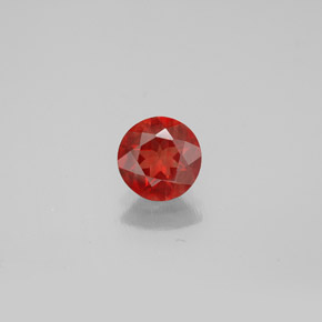 Andesina labradorita vermelho natural 0,64ct, corte redondo, VVS-VS