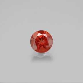 Andesina labradorita laranja natural 0,73ct, corte redondo, VVS-VS
