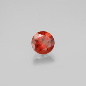 Andesina labradorita laranja natural 0,73ct, corte redondo, VVS-VS