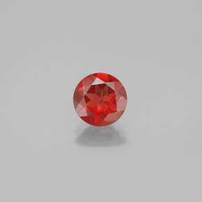 Andesina labradorita laranja natural 0,64ct, corte redondo, VVS-VS