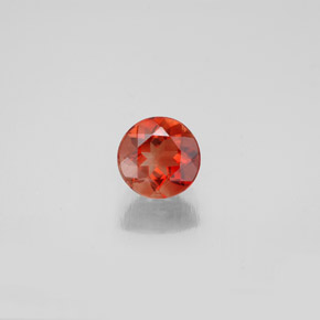 Andesina labradorita laranja natural 0,71ct, corte redondo, VVS-VS