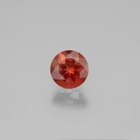 Andesina labradorita laranja natural 0,80ct, corte redondo, VVS-VS