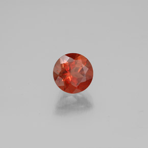 Andesina labradorita laranja natural 0,80ct, corte redondo, VVS-VS